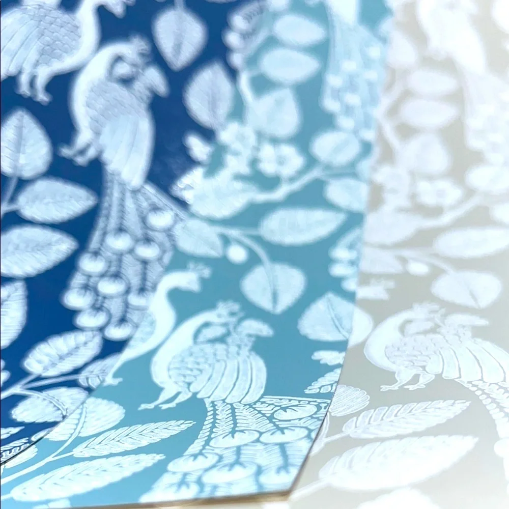 York Small Prints Peacock Patterned Textured Wallpaper sheet samples